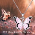 thumbnail image 3 of Butterfly Necklace for Women 925 Sterling Silver Butterfly Pendant Necklace Butterfly Jewelry Gift, 3 of 5