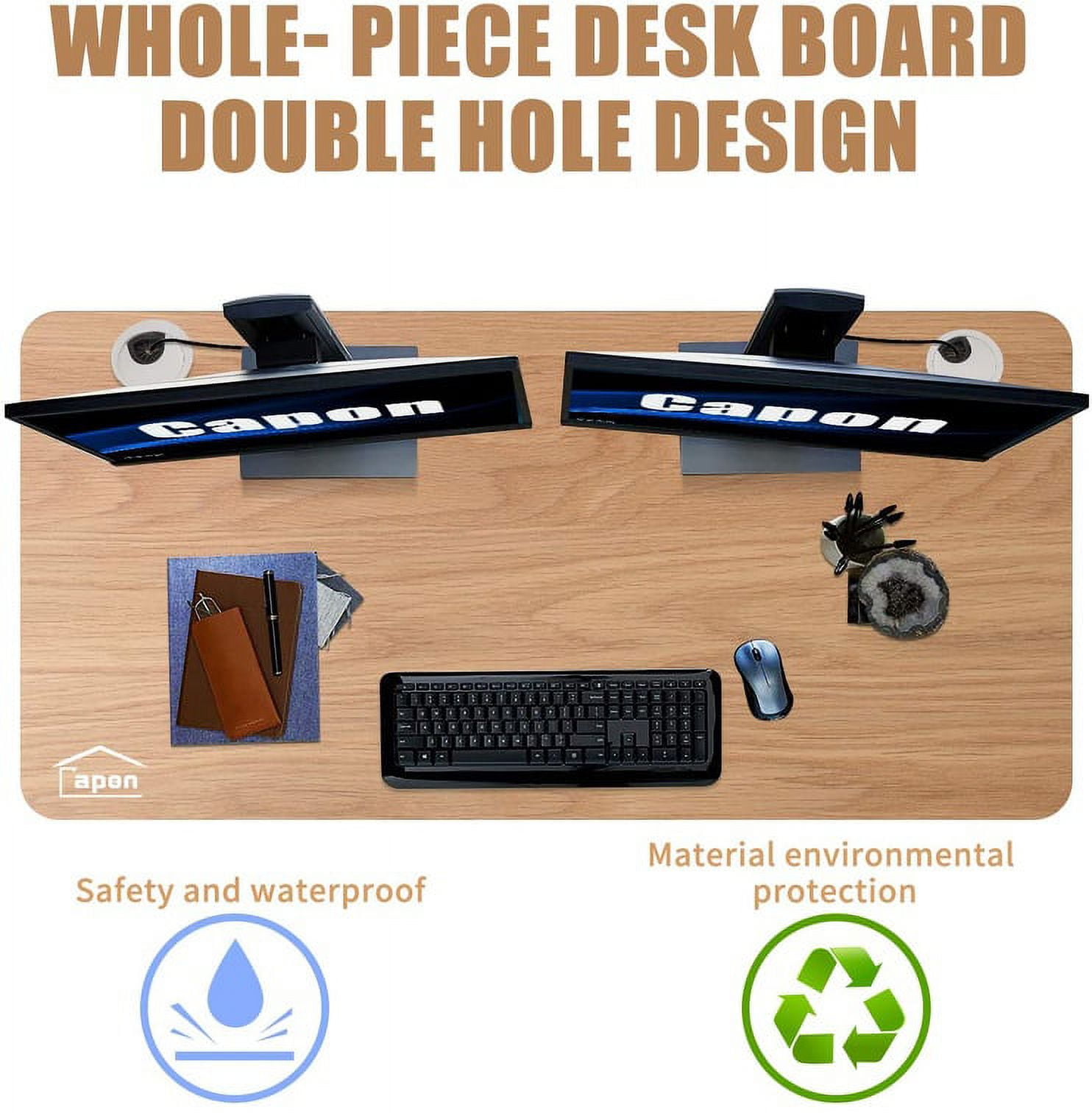 Standing Desk for Home Office, Adjustable Height Desk, 48 x 24 inch Capon Sitting and Standing Dual Motorized Gaming Desk, One Piece Top Electric Stand Up Desk, Natural