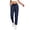 Navy, variant on JULMCOMO Pants for Women Drawstring Elastic Waist Lightweight Joggers Running Athletic Workout Pants With Zipper Pockets Gray XL