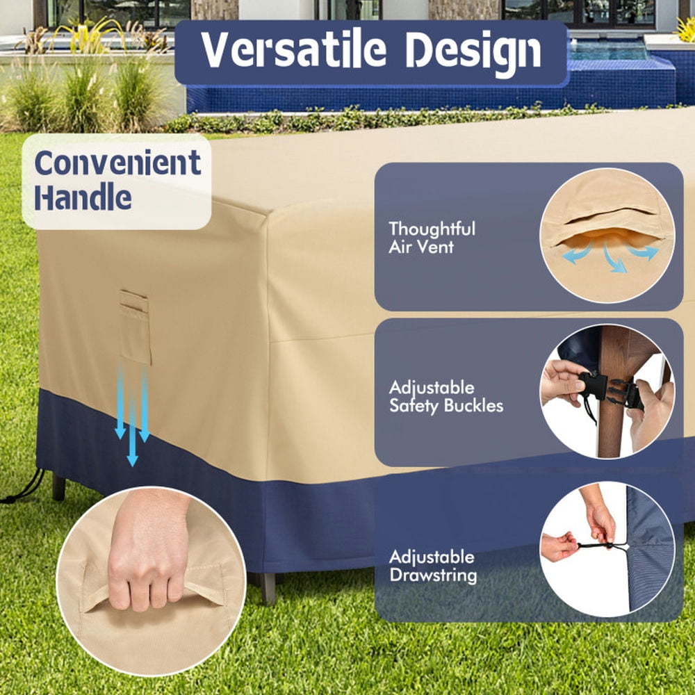 Aimee Lii Patio Furniture Cover with Padded Handle and Click-Close Straps, Outdoor Patio Furniture for Balcony Porch Garden Backyard, Sturdy-90 x 50 x 32 inches