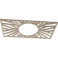 thumbnail image 2 of 28"W x 14"H x 10 3/8"ID x 3/8"T Hoover Wood Fretwork Pierced Ceiling Medallion, Hickory, 2 of 3