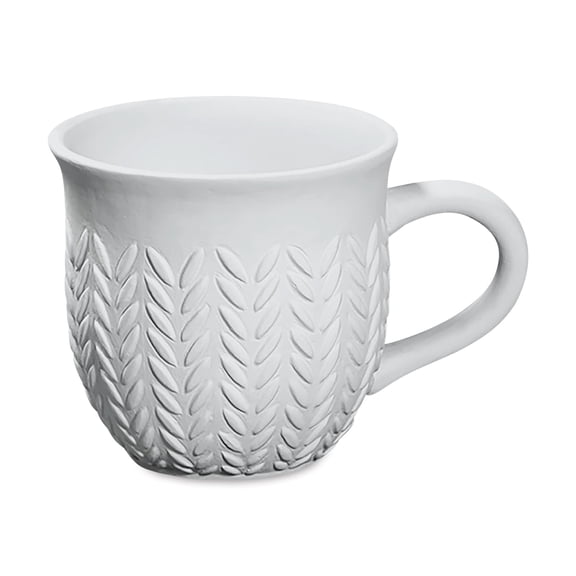 Mayco Earthenware Bisque Mugs - Pkg of 6, Stitched