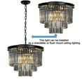thumbnail image 7 of ALOADECOR 6-Light Matt Black Ceiling lights with Crystals Farmhouse Chandelier, 7 of 7