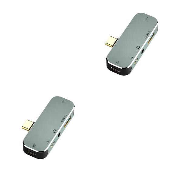 Methold Hub USB tipo c, portátiles, teléfonos móviles, conector de Cable de aleación de aluminio, dispositivo convertidor compatible con HDMI, Tipo 2 2piezas