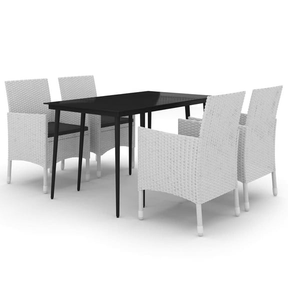 vidaXL Patio Dining Set 3/5/7 Piece Multi Colors 31.5"/55.1" Table Length