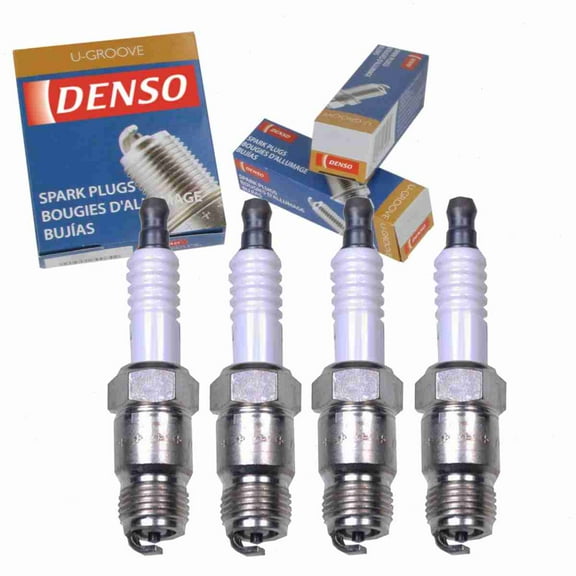 4 pc DENSO 5038 Standard U-Groove Spark Plugs for T20R-U Ignition Wire Secondary Fits select: 1970 CHEVROLET CORVETTE, 1970 CHEVROLET MONTE CARLO