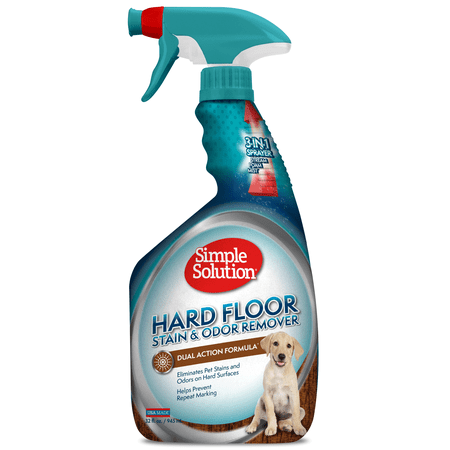 Simple Solution Hard Floor Pet Stain and Odor Remover | Dual Action Cleaner for Sealed Hardwood Floors | 32 (Best Carpet Cleaner For Old Dog Urine)