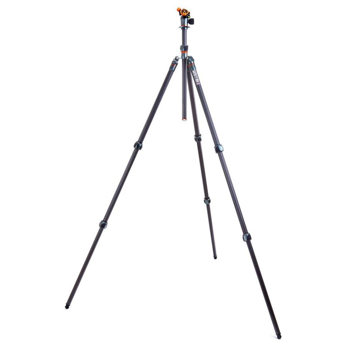 3 Legged Thing Winston 2.0 3-Section Carbon Fiber Tripod with AirHed Pro Ball Head, Metallic Slate Gray