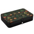 thumbnail image 3 of Leather Jewelry Box Rectangular 8.27x5.5x1.78In Travel Jewelry Storage Earrings Necklace Bracelet Watch Brooch Storage Green Christmas Trees, 3 of 8