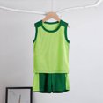 thumbnail image 2 of mgoYE Boys Tank Top Shirt and Active Mesh Short Set for Toddlers and Big Kids(Green,18-24 Months), 2 of 6