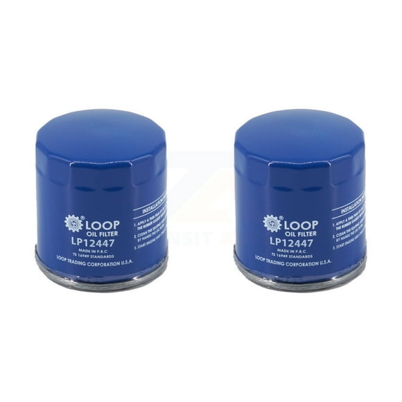 LOOP Engine Oil Filter (2 Pack) for Car Chevrolet GMC Silverado 1500 Sierra Cadillac Buick Trailblazer Encore GX XT4 Blazer XT5 Envision Yukon Tahoe Acadia Limited XL Colorado LTD Suburban KLO-100281