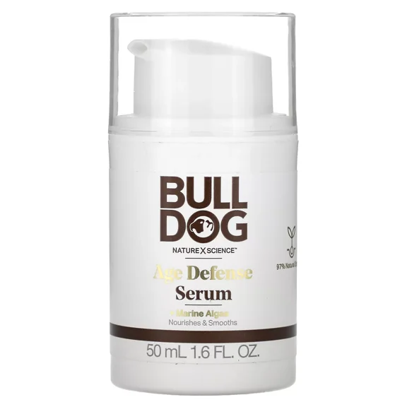 BULLDOG Mens Skincare Age Defense Serum with Marine Algae, 1.6 FL OZ