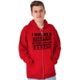 thumbnail image 3 of Mechanic Cant Fix Stupid Rude Honest Men's Big & Tall Graphic Zip Up Hoodie Brisco Brands 2X, 3 of 5