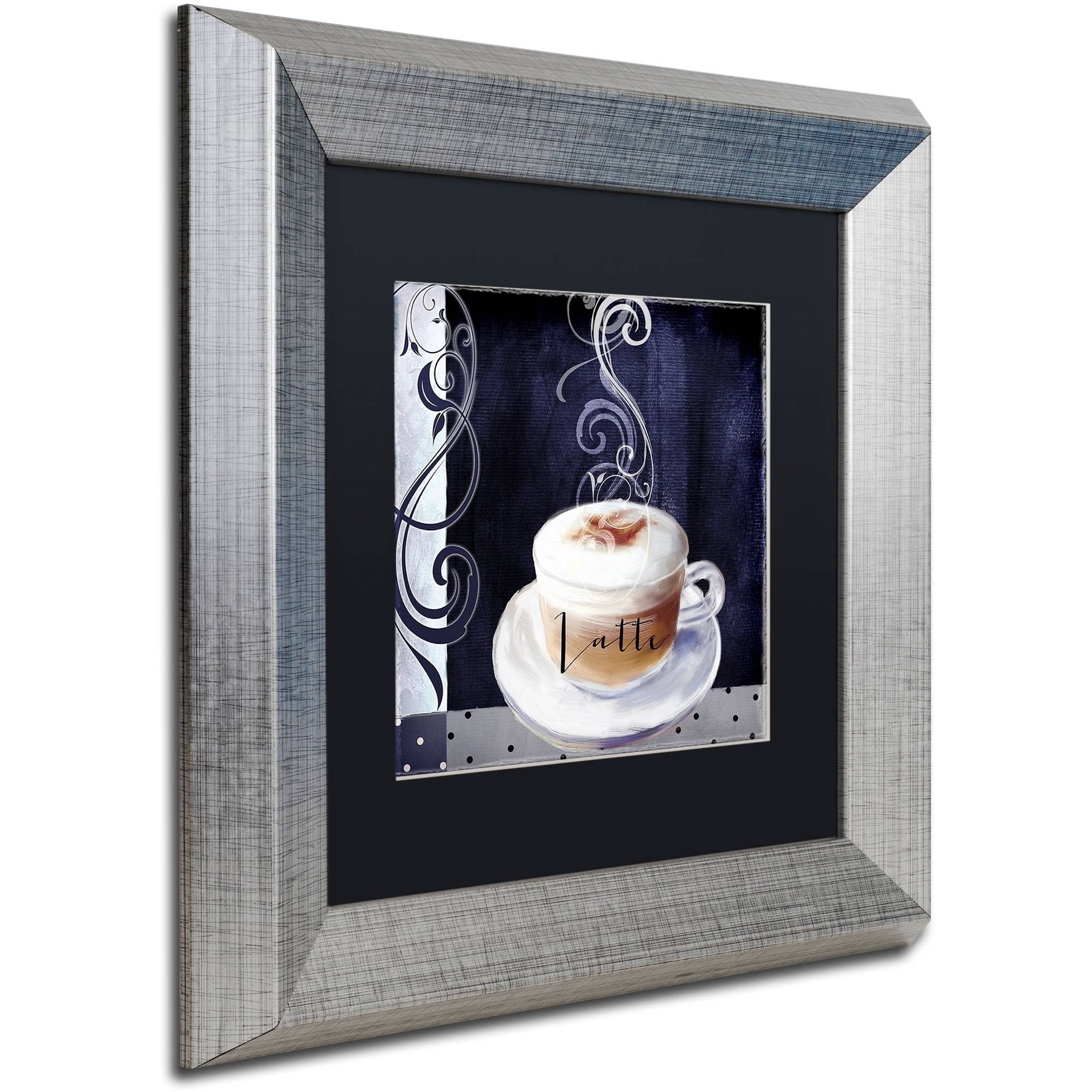 Trademark Fine Art "Cafe Blue II" Canvas Art by Color Bakery Black Matte, Silver Frame