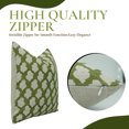 thumbnail image 6 of fabdivine Floral Block Print Pillow Covers Farmhouse Pillowcases Linen Cushion Case Decor for Home Sofa Couch Bed,14"X14",Green, 6 of 8