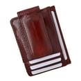 thumbnail image 6 of Genuine Eel Skin Leather Money Clip Front Pocket Wallet with Magnet Clip and Card ID Case E 910E, 6 of 7