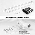 thumbnail image 2 of G128 Combo Pack: Flag Pole 6 FT Silver Tangle Free & Thin Gray Line Flag 3x5 FT Brass Grommets Printed Polyester (Flag Included) Aluminum Flag Pole, 2 of 9