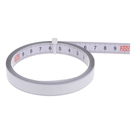 

Self Adhesive Tape Measure 400cm Middle to Both Sides Sticky Steel Ruler Tape 13mm for Workbench White