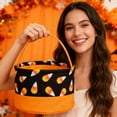 thumbnail image 6 of HUISZJ Halloween Bag Candy Bulk, Reusable Goody Fabric Candy Bucket with Handle, Halloween Trick or Treat Bags for Party Home Supplies (A), 6 of 8