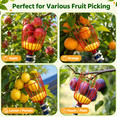 thumbnail image 6 of PUCACHI Fruit Picker with Gloves and Storage Bag, 13 FT Adjustable Fruit Picker Pole with Basket, Stainless Steel Connecting Pole, Foam Pad and Metal Clamp, Red, 6 of 7