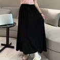 thumbnail image 5 of yillto Womens Lounge Maxi Skirts High Elastic Waist Pleated Soft Comfy Loose Causal Flowy Long Skirt, 5 of 6