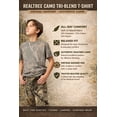 thumbnail image 4 of Realtree Youth Camo Tri-Blend Short Sleeve Shirt – Lightweight & Soft, Outdoor Apparel​, 4 of 8