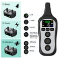 thumbnail image 4 of Entrenador De Perros Perros a prueba de agua Entrenamiento Choque Vibración Sonido Dejar de ladrar Collar (Negro Blanco), 4 of 9