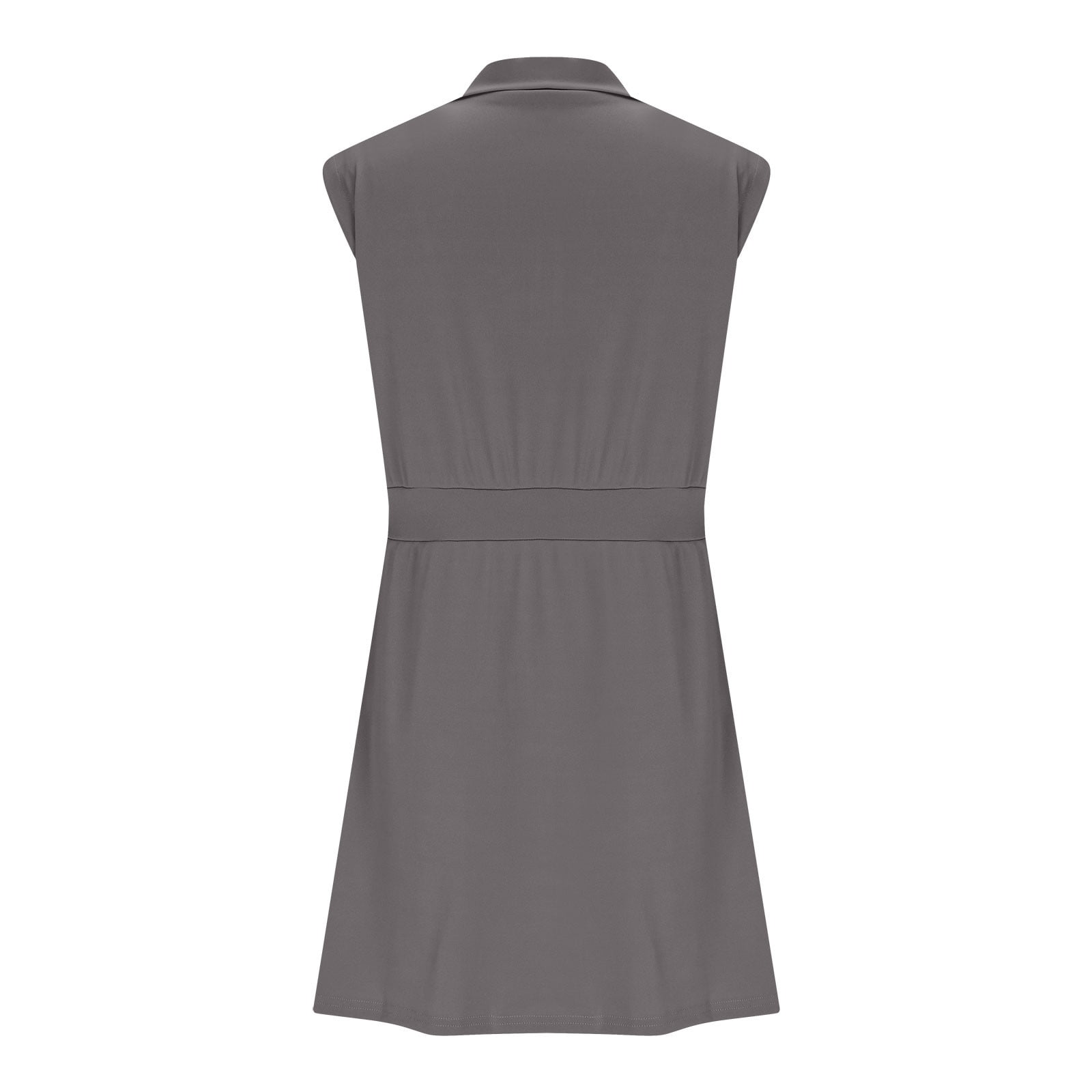 Womens Half Zip Sweatshirt Dresses Summer V Neck Sleeveless Workout Dress Casual Smocked Midi Dress Tennis Dresses