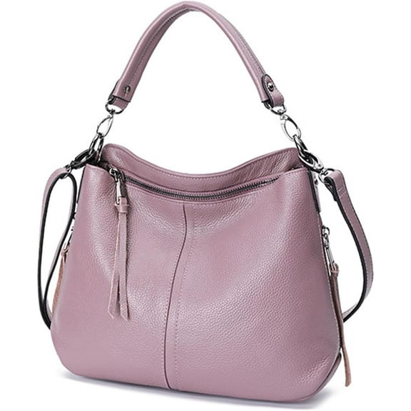 HMSHA Casual Purses and Handbags for Women Genuine Leather Large Capacity Travel Satchel Ladies Work Crossbody Shoulder Bag