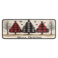 thumbnail image 1 of 2 Pcs Merry Christmas Kitchen Rugs and Mats Set Merry Xmas Tree Branches Kitchen Rugs and Mats Anti Fatigue Kitchen Floor Matfor Bathroom Room (47x17+30x17 Inches), 1 of 6
