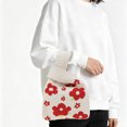 thumbnail image 2 of Unique Bargains 1 Pc Knitted Wrist Bag Flower Gift Bag Beige, 2 of 5