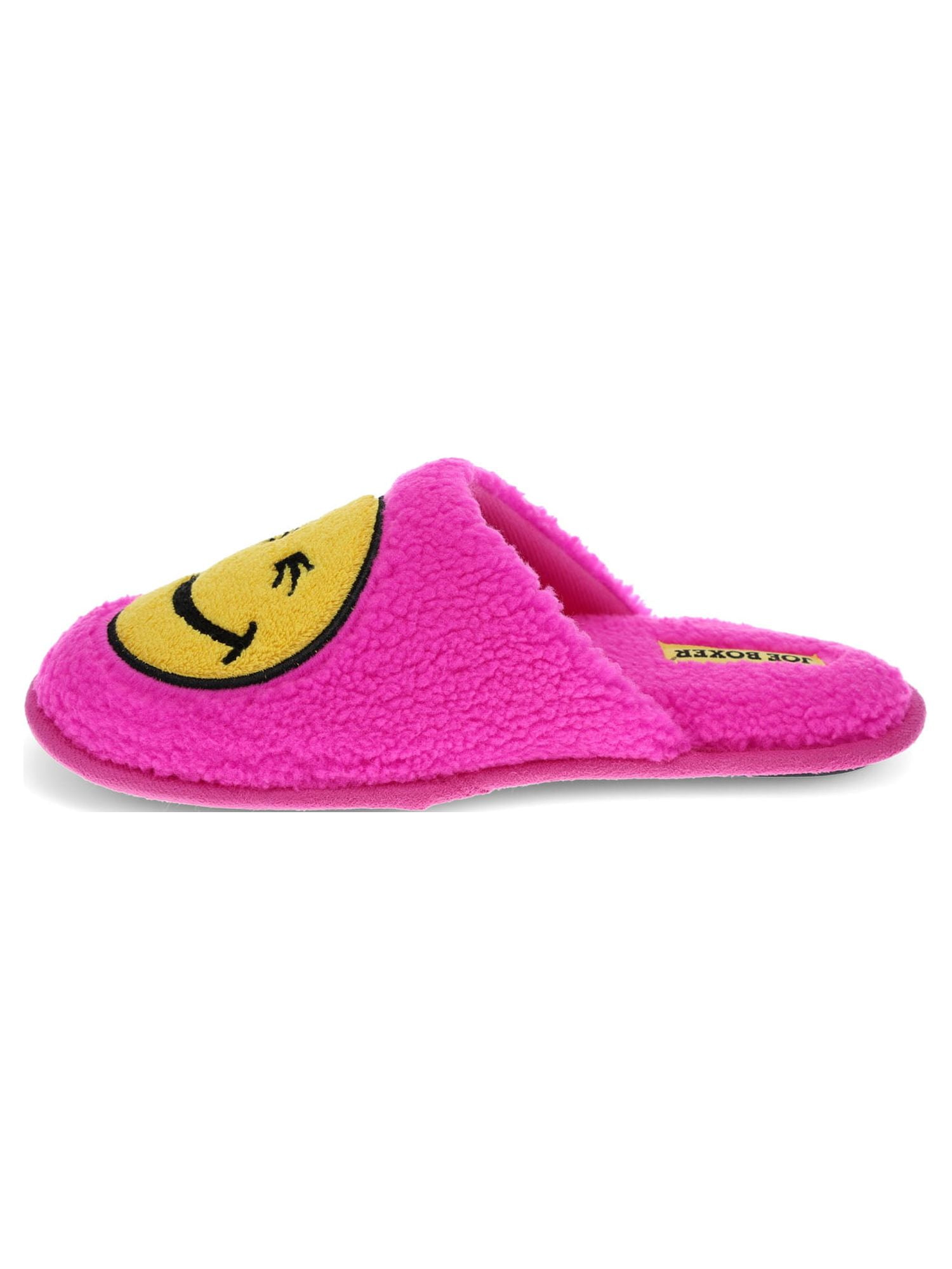 Joe Boxer Women's Smiley Face Slipper & Hat Gift Set