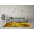 thumbnail image 3 of Ahgly Company Machine Washable Indoor Rectangle Abstract Yellow Modern Area Rugs, 7' x 10', 3 of 4