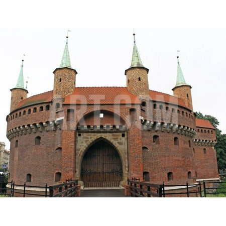 A Gate to Krakow - the Best Preserved Barbican in Europe, Poland Print Wall Art By