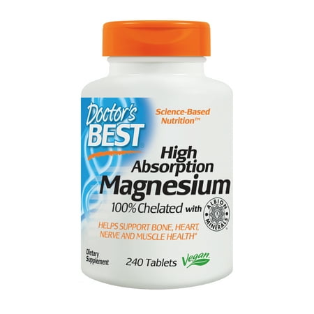 Touring Magnesium - Doctor's Best High Absorption Magnesium Tablets, 200 Mg, 240 Ct