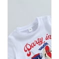 thumbnail image 6 of Bagilaanoe 4th of July Clothes for Newborn Baby Boys Short Sleeve Letter Print T-Shirts Tops + Shorts 6M 12M 18M 24M Infant Independence Day Outfits 2pcs Short Pants Set, 6 of 9