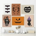 thumbnail image 2 of Romantic Halloween Gallery Ghost Scary Pumpkin Drinking Skull Artwork Poster Canvas Paintings Wall Art Pictures Home Decor, 2 of 6