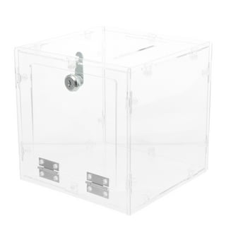Large Lottery Box with Lock and Keys. Color: Clear - Azar Displays