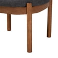 thumbnail image 3 of Baxton Studio Iliana Gray Fabric and Walnut Brown Wood Ottoman Footstool, 3 of 8