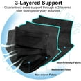 thumbnail image 4 of Mistayd Black Disposable Face Masks, 50 Pack Face Mask 3 Ply Disposable Masks, 4 of 5
