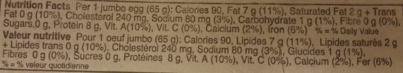 GoldEgg Jumbo White Eggs, 12 Count