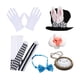 thumbnail image 5 of Conjunto de disfraz de conejo blanco, vestido de conejito, accesorio de disfraz de Cosplay, con orejas de conejo para fiesta, 5 of 9