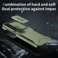 thumbnail image 2 of for Samsung Galaxy A54 5G Rugged Case with Camera Lens Sliding Cover, Heavy Duty PC Protective Shockproof Cover with Slide Camera Cover Upgraded Drop Resistant Case for Galaxy A54 5G, Darkgreen, 2 of 7
