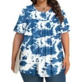 thumbnail image 2 of KOITHOT Womens Plus Size Tops Tunic Short Sleeve Crew Neck Shirts Casual Soft Blouse 1X-5X, 2 of 5