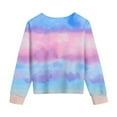 thumbnail image 5 of Girls Shirts Long Sleeve Tops Gradient/Graphic Tees Twist Knot Blouses Casual Spring Fall Clothes (11 Years, Blue 03), 5 of 7