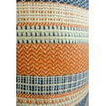 thumbnail image 3 of Plutus Anastasia Orange Navy and Cream Handmade Luxury Pillow - Double sided 24" x 24", 3 of 3