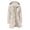 Beige, variant on Womens Waterproof Raincoat Lightweight Plaid Lined Rain Hooded Jackets With Drawstring Waist Casual Wear