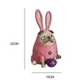thumbnail image 2 of Escultura De Pugs De Resina Hecha A Mano, Estatua De Animal Pug En Miniatura Para Decoración Interior Y Exterior Cateissary HA037976-00, 2 of 6