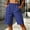 Dark Blue plus size cargo shorts a1, variant on Women's Plus Size Cargo Shorts Elastic Waist Flowy Casual Bermuda Pants Loose Streetwear Trousers Summer Solid Regular Fit Beach Lounge, Black 3XL