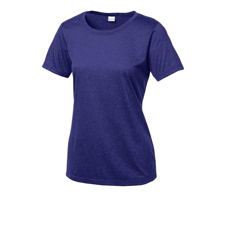 Sport-Tek Ladies Heather Contender Scoop Neck Tee - Moisture Wicking Performance Shirt